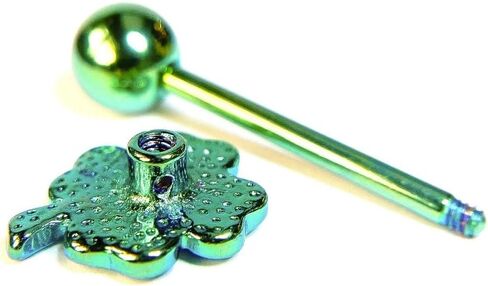 1 قطعة من التيتانيوم الفريدة من التيتانيوم شامروك لسان الحلقة - 14G - لون المجوهرات الجسم in Saudi Arabia