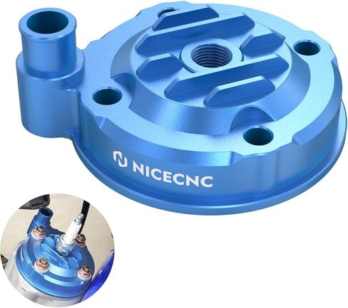 غطاء رأس أسطوانة أسطوانة أزرق من Nicecnc متوافق مع Yamaha Yz85 2002-2018 ، دراجة الأوساخ الألمنيوم CNC in Saudi Arabia