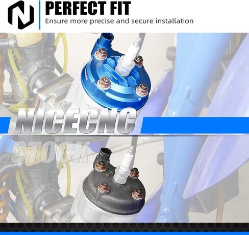 غطاء رأس أسطوانة أسطوانة أزرق من Nicecnc متوافق مع Yamaha Yz85 2002-2018 ، دراجة الأوساخ الألمنيوم CNC in Saudi Arabia