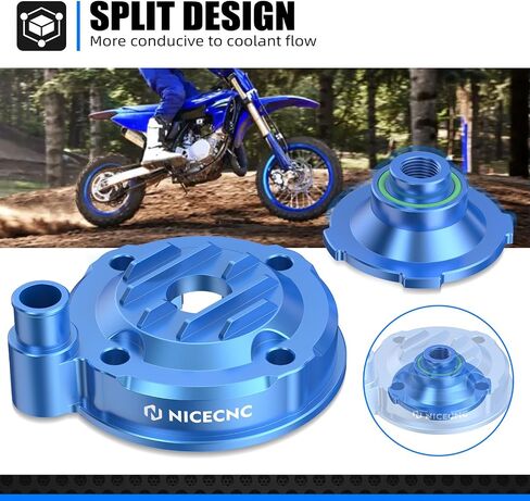غطاء رأس أسطوانة أسطوانة أزرق من Nicecnc متوافق مع Yamaha Yz85 2002-2018 ، دراجة الأوساخ الألمنيوم CNC in Saudi Arabia