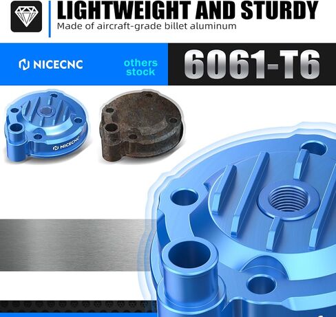 غطاء رأس أسطوانة أسطوانة أزرق من Nicecnc متوافق مع Yamaha Yz85 2002-2018 ، دراجة الأوساخ الألمنيوم CNC in Saudi Arabia