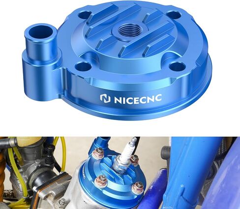 غطاء رأس أسطوانة أسطوانة أزرق من Nicecnc متوافق مع Yamaha Yz85 2002-2018 ، دراجة الأوساخ الألمنيوم CNC in Saudi Arabia