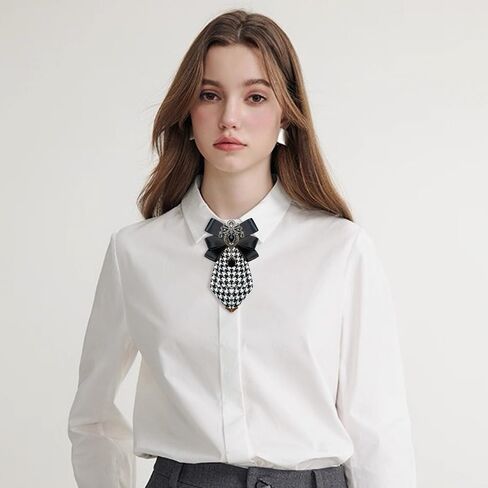 Men's Teardrop Rhinestone Bow Pre-Tied Brooch for Unisex Elegant Crystal Satin Fabric Houndstooth Ribbon Neck Tie Brooches Lapel Pins Wedding Prom Party Costume Bow Tie in Saudi Arabia