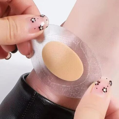 20sheets Self Adhesive Heel Cushions Women and Man Gel Heel Protector Foot Patches Feet Care Cushion Sticker,6.8 * 4.9cm,Oval in Saudi Arabia