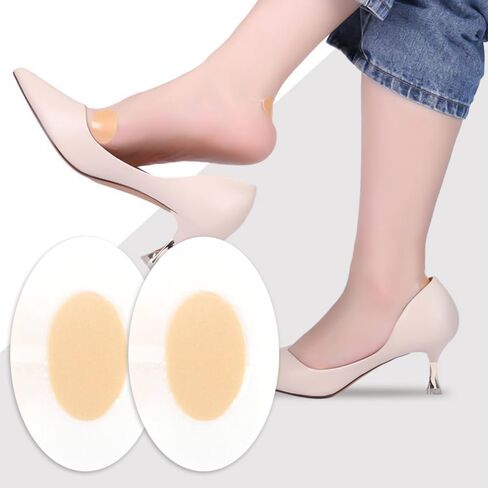 20sheets Self Adhesive Heel Cushions Women and Man Gel Heel Protector Foot Patches Feet Care Cushion Sticker,6.8 * 4.9cm,Oval in Saudi Arabia