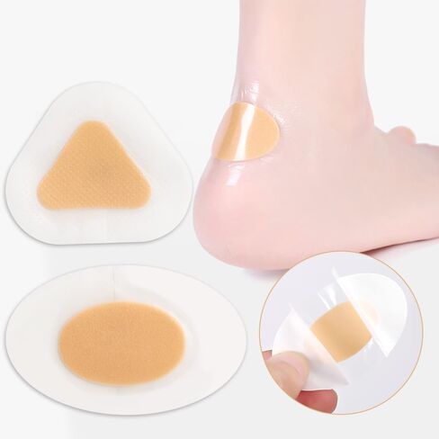 20sheets Self Adhesive Heel Cushions Women and Man Gel Heel Protector Foot Patches Feet Care Cushion Sticker,6.8 * 4.9cm,Oval in Saudi Arabia