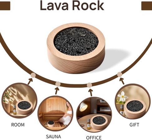 صخرة الحمم البركانية الناشر للزيوت العطرية رائعة لتزيين الساونا في المنزل ، والمكتب ، أو غرفة النوم ، أو الحمام أو السيارة ، وقدم الهدايا (2) in Kuwait