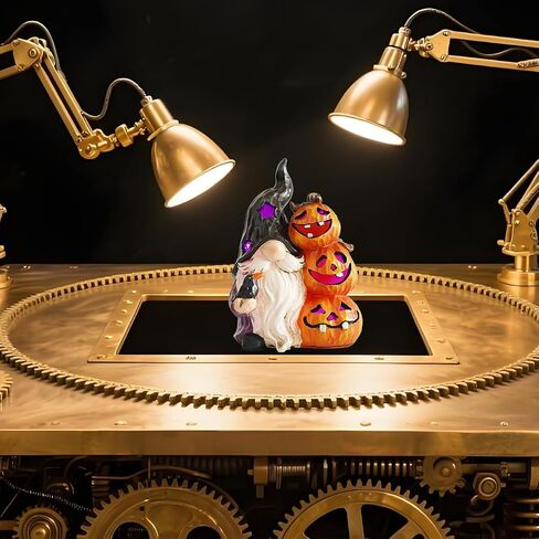 Hodao Halloween Gnome Pumpkin تماثيل رائعة للخريف السويدي Elf Dwarf - زخارف اليقطين للطاولة لديكور المنزل الداخلي - إضافة مثالية لديكور الهالوين الخاص بك (اللون 1) in Saudi Arabia