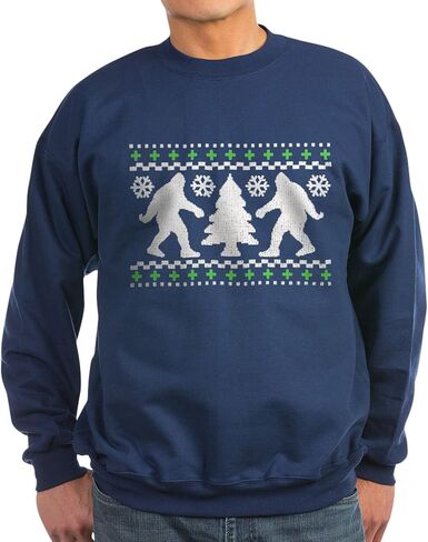 Cafepress قبيح العطلة Bigfoot Sweater Sweatshirt Classic Crew Neck Sweatshirt in Saudi Arabia