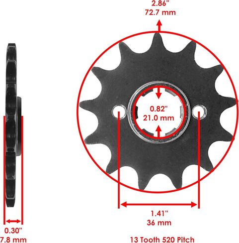 Caltric O-Ring Drive Chain and Sprockets Kit Compatible with Honda ATC350X 1985 in Saudi Arabia