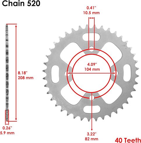 Caltric O-Ring Drive Chain and Sprockets Kit Compatible with Honda ATC350X 1985 in Saudi Arabia