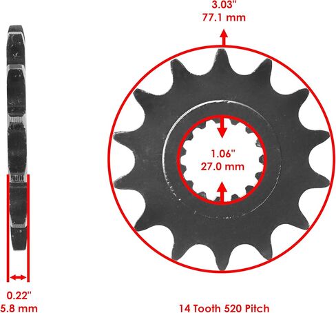 سلسلة Caltric Drive & Sprockets المتوافقة مع Yamaha YFZ450R YFZ450X 2009-2016 in Saudi Arabia