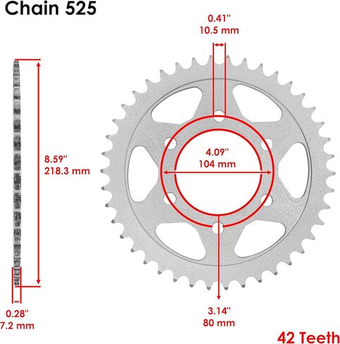Caltric Drive Chain & Sprockets Compatible with Kawasaki Z900RS ZR900 2018-2023 in Saudi Arabia