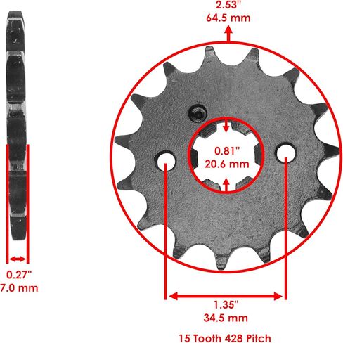 Caltric Drive Chain and Sprockets Kit Compatible with Yamaha Serow 225 XT225 1992 1993 1994 1995 1996 1997-2007 in Saudi Arabia
