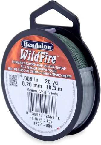 Beadalon Wildfire Ultra, 0.004" / 0.10 mm, 8 Carrier/Filament, Break Strength 9 lb, Frost, 20 yd in Saudi Arabia