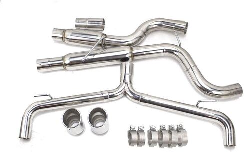 Rev9 CB-071A FlowMAXX Stainless Steel Cat-Back Exhaust System, Rolled Tip, Free Flow Design, compatible with Volkswagen Golf GTI MK7.5 2018-2020 2.0T in Saudi Arabia