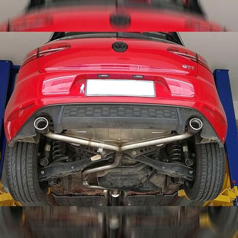 Rev9 CB-071A FlowMAXX Stainless Steel Cat-Back Exhaust System, Rolled Tip, Free Flow Design, compatible with Volkswagen Golf GTI MK7.5 2018-2020 2.0T in Saudi Arabia