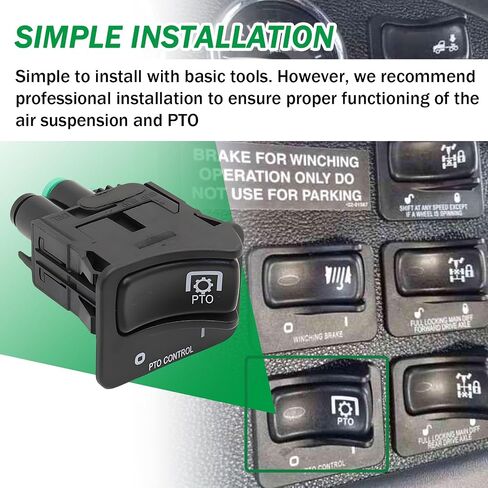 G90-6022-004BN Air Suspension Dump Valve Switch PTO Control Shift Lift Manual Paddle Valve Switch Compatible with Peterbilt in Saudi Arabia