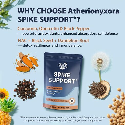 Spike Detox-Nattokinase مكملات 10000 FU مع Serrapeptase 18000 SPU & Bromelain 800 GDU-3-in-1 صيغة متعددة الإنزيم الجهازية للقلب-90 أقراص in Saudi Arabia