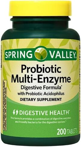 Spring Valley Probiotic Multi-end-end-endistive formula tablets ، 200 CT + Daily Lestoled Tracker Stracker in Saudi Arabia