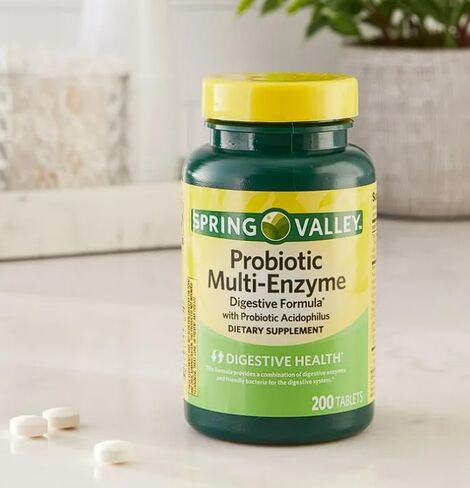 Spring Valley Probiotic Multi-end-end-endistive formula tablets ، 200 CT + Daily Lestoled Tracker Stracker in Saudi Arabia
