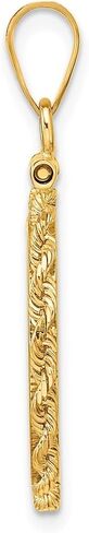 Generic 14k Polished Rope 16.5mm x 1.35mm Screw Top Coin Bezel Pendant, Yellow in Saudi Arabia