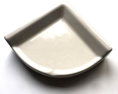 Squarefeet Depot Corner Shower Shelf Almond Ceramic Thinset Mount 8-3/4" x 2-5/8" (THINSET OR Adhesive Mount, NO Need for Hardware) in Saudi Arabia