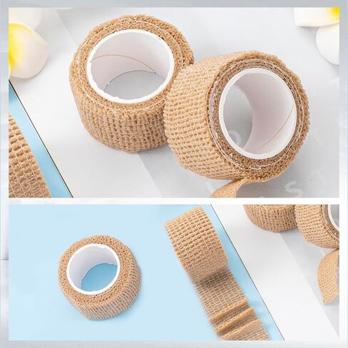 4 Rolls Cohesive Bandage Wrap, Self Adhesive Bandage Wrap 1 Inch, Big Toe Bandage, Finger Tape, Toe Tape for Broken Toe, Swelling, Wrist and Ankle Sprains, Finger in Saudi Arabia
