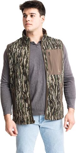 سترة صوف Poly Fleece الخاصة بـ RealTree - سترة صيد في الهواء الطلق مع جيوب سحاب وملاءمة قابلة للتعديل in Kuwait