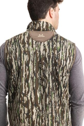 سترة صوف Poly Fleece الخاصة بـ RealTree - سترة صيد في الهواء الطلق مع جيوب سحاب وملاءمة قابلة للتعديل in Kuwait