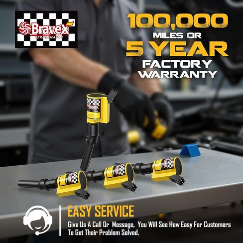 High Performance 8PCS Straight Boot Ignition Coils& Spark Plug SP546 15% More Energy Ford F150 F250 F350 for Ford Lincoln Mercury V8 V10 4.6l 5.4l 6.8l Compatible with DG511 C1541 FD508 (YELLOW) in Kuwait