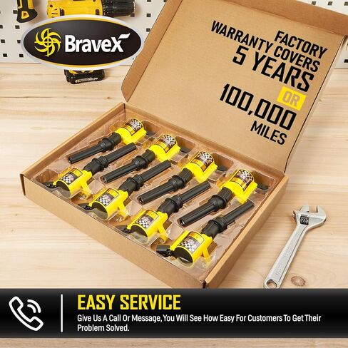 High Performance 8PCS Straight Boot Ignition Coils& Spark Plug SP546 15% More Energy Ford F150 F250 F350 for Ford Lincoln Mercury V8 V10 4.6l 5.4l 6.8l Compatible with DG511 C1541 FD508 (YELLOW) in Kuwait