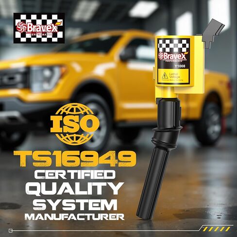 High Performance 8PCS Straight Boot Ignition Coils& Spark Plug SP546 15% More Energy Ford F150 F250 F350 for Ford Lincoln Mercury V8 V10 4.6l 5.4l 6.8l Compatible with DG511 C1541 FD508 (YELLOW) in Kuwait