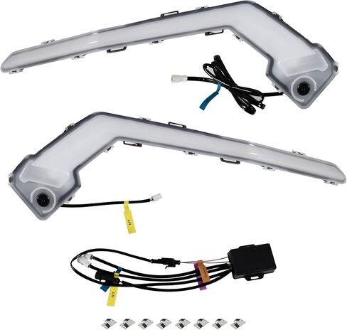 RGB LED Fang Lights لـ Can-Am Maverick X3 و X3 Max Trail Sport 2017-2025 ، التحكم في التطبيق ، بدء الرسوم المتحركة ، إشارات الدوران ، المشاهد الذكية ، مزامنة الموسيقى ، التوصيل والتشغيل ، 2pcs in Saudi Arabia