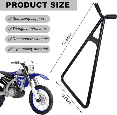 Motorcycle Triangle Stand, Heavy Duty Solid Steel Structure Dirt Bike Kickstand, Rustproof Rear Wheel Stand Lift Holder for 80-500cc Dirtbike Supermoto Motocross Pit Bike in Saudi Arabia