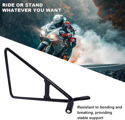 Motorcycle Triangle Stand, Heavy Duty Solid Steel Structure Dirt Bike Kickstand, Rustproof Rear Wheel Stand Lift Holder for 80-500cc Dirtbike Supermoto Motocross Pit Bike in Saudi Arabia