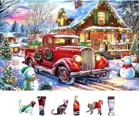 Northern Lights Landscape Jigsaw Puzzles for Adults Fantasy Fairy Cat 1000 Piece Book Room Puzzle for Adults with Letters on Back Challenging Family Puzzle in Kuwait