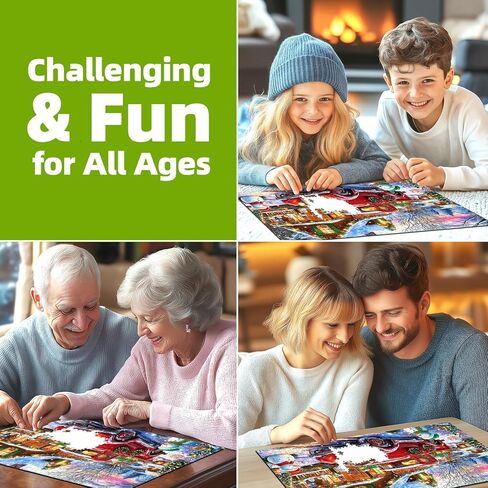 Northern Lights Landscape Jigsaw Puzzles for Adults Fantasy Fairy Cat 1000 Piece Book Room Puzzle for Adults with Letters on Back Challenging Family Puzzle in Kuwait