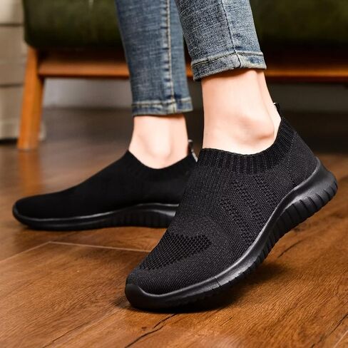 konhill Women's Slip On Sneakers Non Slip Walking Shoes Breathable Mesh Work Casual Lightweight Tennis Workout Shoes in Kuwait