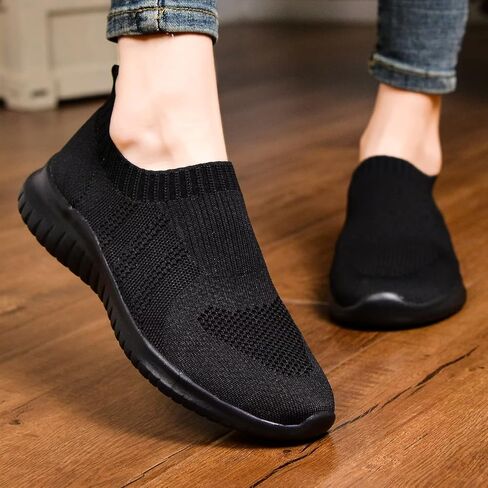konhill Women's Slip On Sneakers Non Slip Walking Shoes Breathable Mesh Work Casual Lightweight Tennis Workout Shoes in Kuwait
