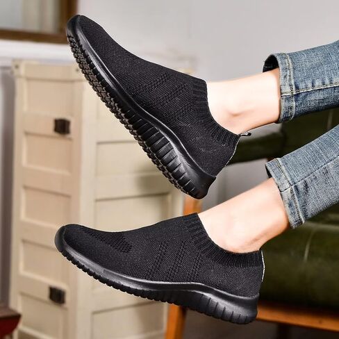 konhill Women's Slip On Sneakers Non Slip Walking Shoes Breathable Mesh Work Casual Lightweight Tennis Workout Shoes in Kuwait
