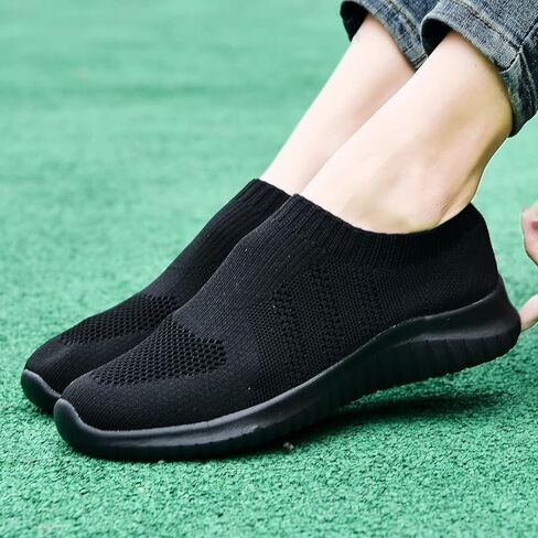 konhill Women's Slip On Sneakers Non Slip Walking Shoes Breathable Mesh Work Casual Lightweight Tennis Workout Shoes in Kuwait