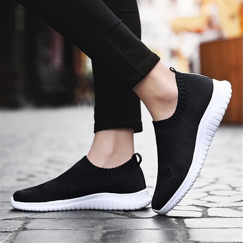 konhill Women's Slip On Sneakers Non Slip Walking Shoes Breathable Mesh Work Casual Lightweight Tennis Workout Shoes in Kuwait