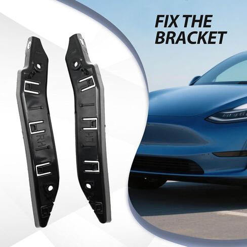 Set of 2 1493771-00-B Left and Right Front Bumper Fender Retainers Bracket Holder Support, Replacement for Tesla Model Y 2020-2024, Replaces 1493770-00-B in Saudi Arabia