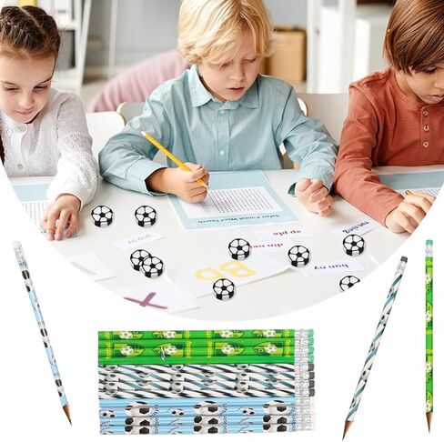 30 قطعة من أقلام الرصاص الرياضية و30 قطعة من ممحاة الكرات الرياضية، أقلام رصاص رياضية خشبية ممتعة مع ممحاة قرطاسية مدرسية ذات طابع رياضي هدايا حفلات أعياد الميلاد لوازم مكتبية للطلاب والأطفال in Kuwait