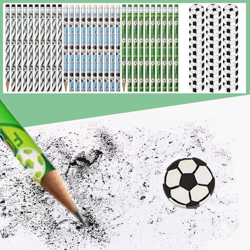 30 قطعة من أقلام الرصاص الرياضية و30 قطعة من ممحاة الكرات الرياضية، أقلام رصاص رياضية خشبية ممتعة مع ممحاة قرطاسية مدرسية ذات طابع رياضي هدايا حفلات أعياد الميلاد لوازم مكتبية للطلاب والأطفال in Kuwait