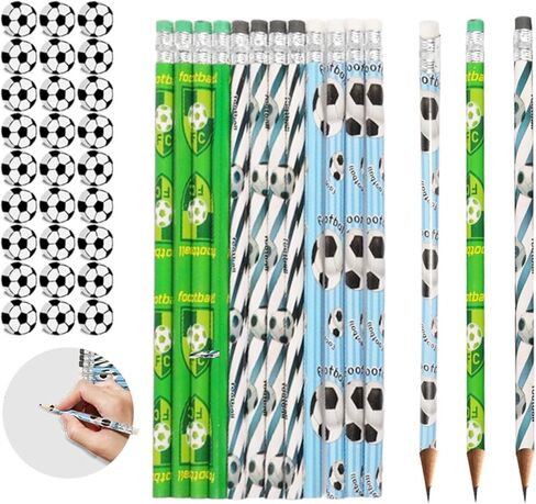 30 قطعة من أقلام الرصاص الرياضية و30 قطعة من ممحاة الكرات الرياضية، أقلام رصاص رياضية خشبية ممتعة مع ممحاة قرطاسية مدرسية ذات طابع رياضي هدايا حفلات أعياد الميلاد لوازم مكتبية للطلاب والأطفال in Kuwait