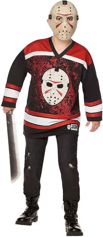 Spirit Halloween Friday the 13th Kids Jason Voorhees Jersey and Mask Costume in Saudi Arabia