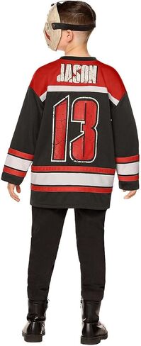 Spirit Halloween Friday the 13th Kids Jason Voorhees Jersey and Mask Costume in Saudi Arabia