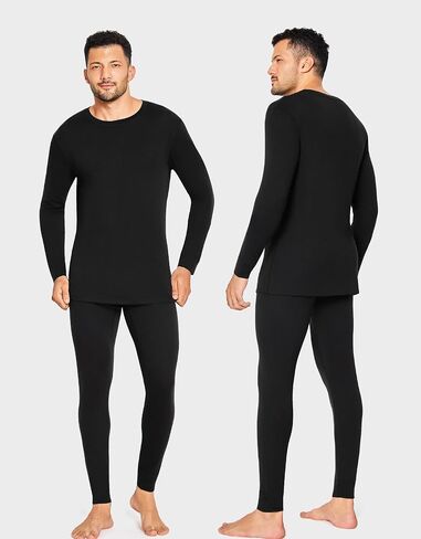 100% Merino Wool Base Layer Mens, Soft Thermals Underwear, Top and Bottom Set，Warm Long Johns Sets for Winter (S-2XL) in Saudi Arabia